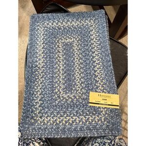 Homespice Denim Braided 4 Placemat Rectangular 13x19 Inch
